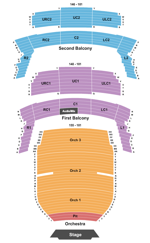 Bass Concert Hall Phantom of the Opera Seating Chart